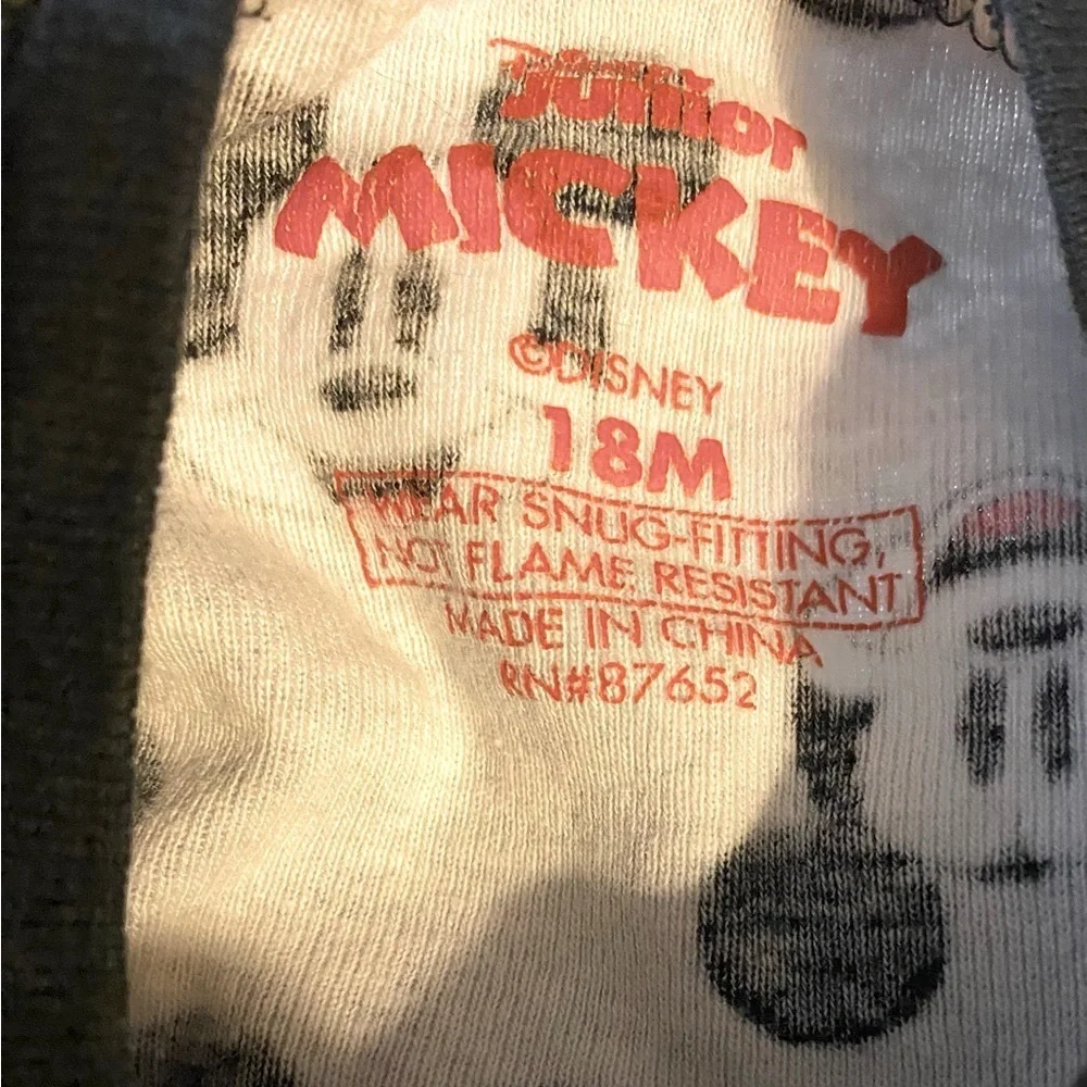 EUC Disney Mickey Mouse Long Sleeve Graphic Tee, T-shirt, Sz 18M, Novelty​